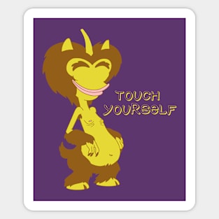 Touch Yourself Monster Sticker